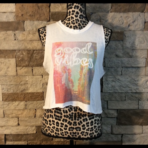 Brandy Melville Tops - Brandy Melville GOOD VIBES Tee